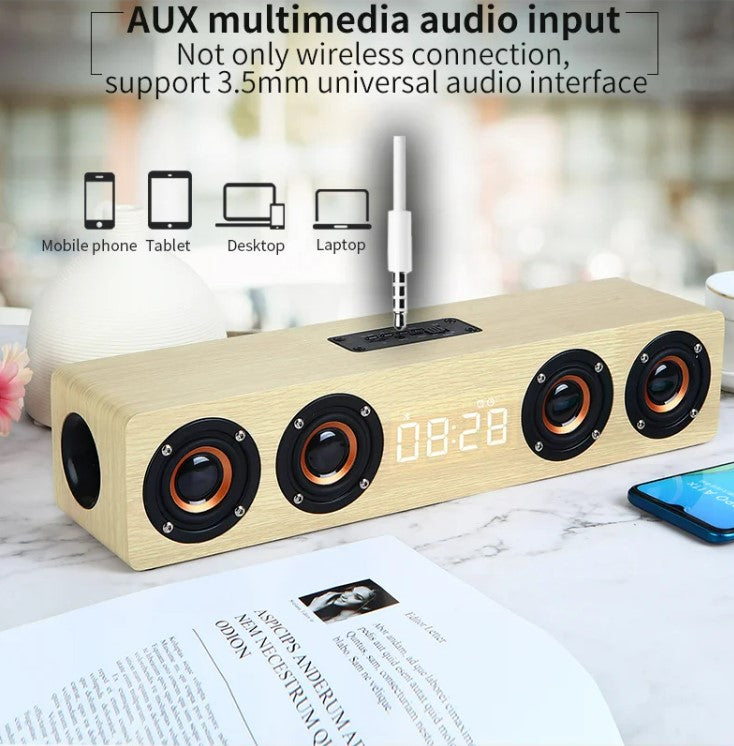 Portable Home Theater Bluetooth Speaker for TV speaker AUX USB - Yellow