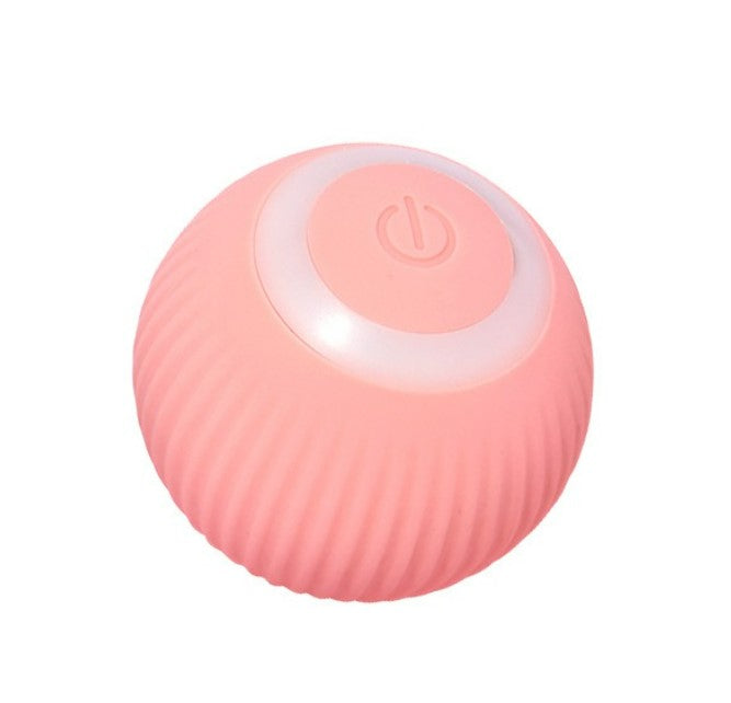 USB Charging Automatic 360 Degree Automatic Pet Rolling Ball For Puppy Cats Kitten - Pink