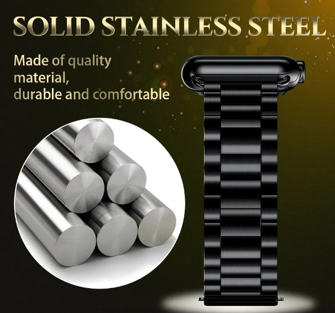 Stainless Steel Strap for Apple Watch Band 42mm - 44mm Metal Links Bracelet Smart Watch Strap - Rose Gold