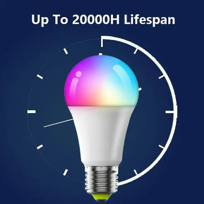 Tuya Smart WiFi LED 9W Bulb E27 Multicolour RGBCW - Alexa / Google / Compatible - Smart Life App