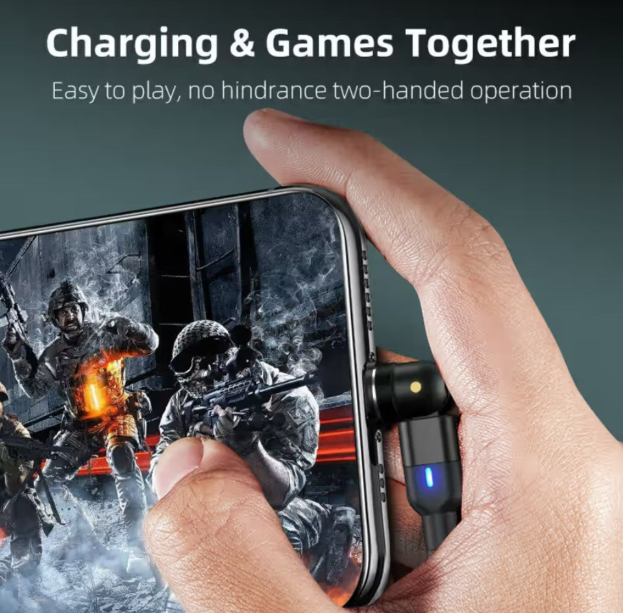 540° Rotatable 3 in 1 Magnetic Cable 3A Data Fast Charging