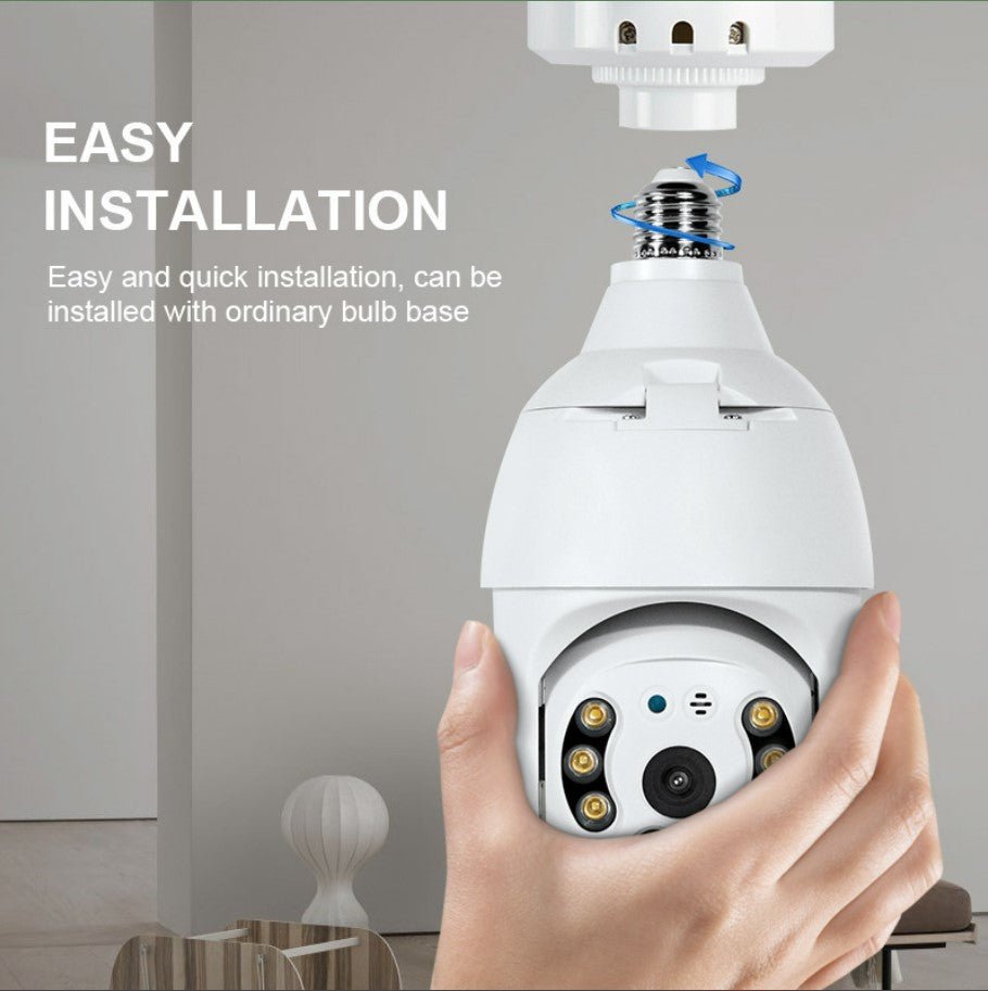 3mp Tuya Smart Wide Wifi Indoor Lamp Head Surveillance Camera - Vorteks