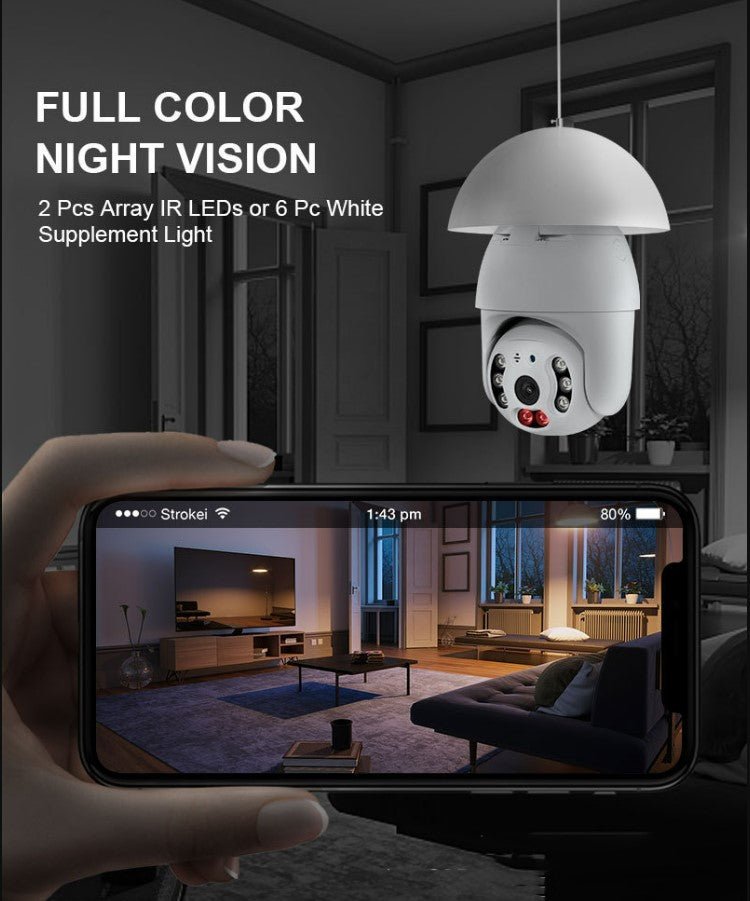 3mp Tuya Smart Wide Wifi Indoor Lamp Head Surveillance Camera - Vorteks