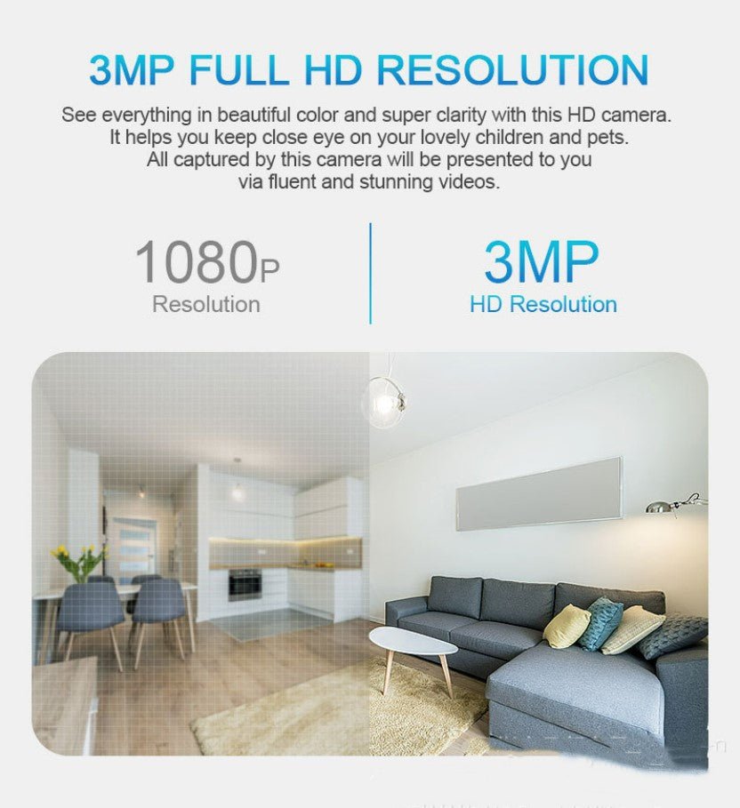 3mp Tuya Smart Wide Wifi Indoor Lamp Head Surveillance Camera - Vorteks
