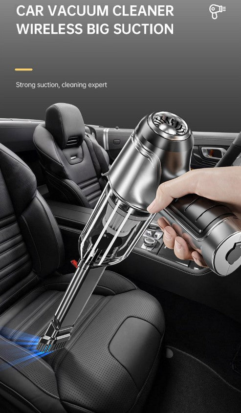 Car Mounted Mini Wireless Vacuum Cleaner for Both Dry And Wet Use, High-Power Portable High Suction - Black - Vorteks