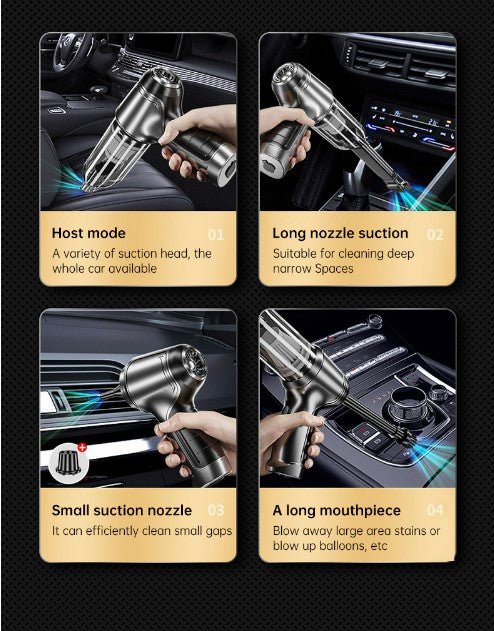Car Mounted Mini Wireless Vacuum Cleaner for Both Dry And Wet Use, High-Power Portable High Suction - Brushless Motor - Vorteks