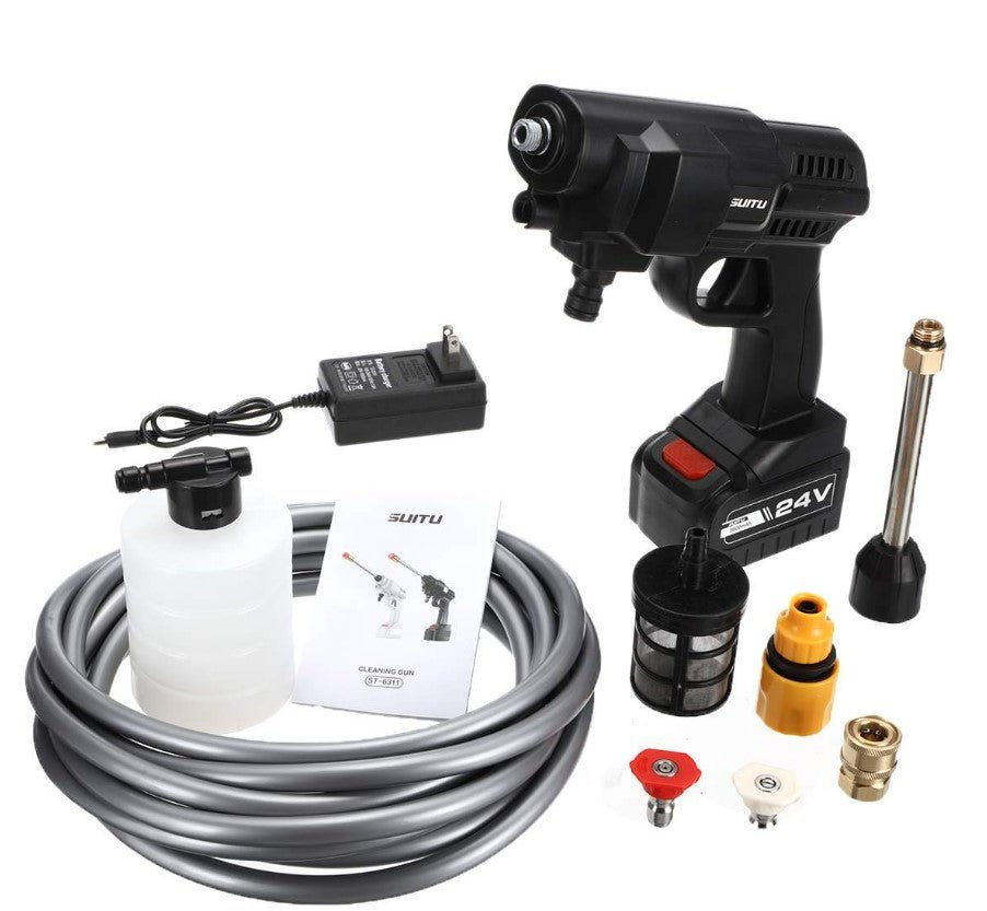 Cordless Portable High Pressure Cleaning Wash Gun Jet Washer -24V - Vorteks