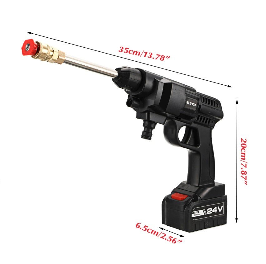 Cordless Portable High Pressure Cleaning Wash Gun Jet Washer -24V - Vorteks