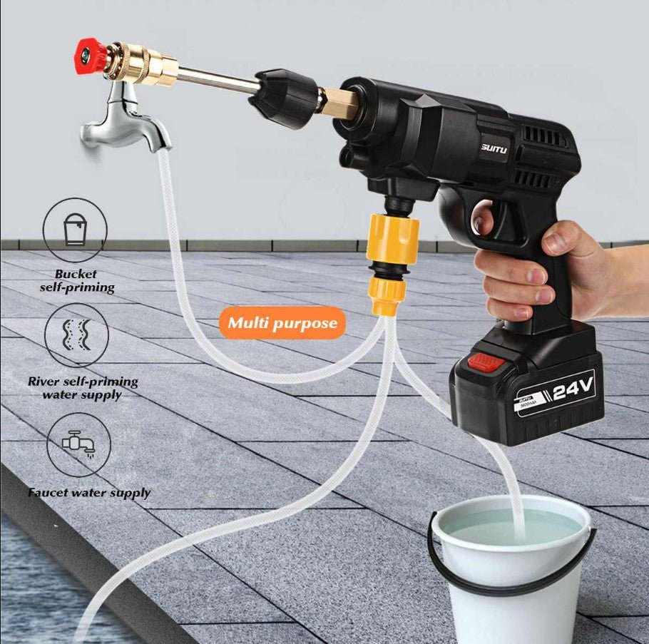 Cordless Portable High Pressure Cleaning Wash Gun Jet Washer -24V - Vorteks