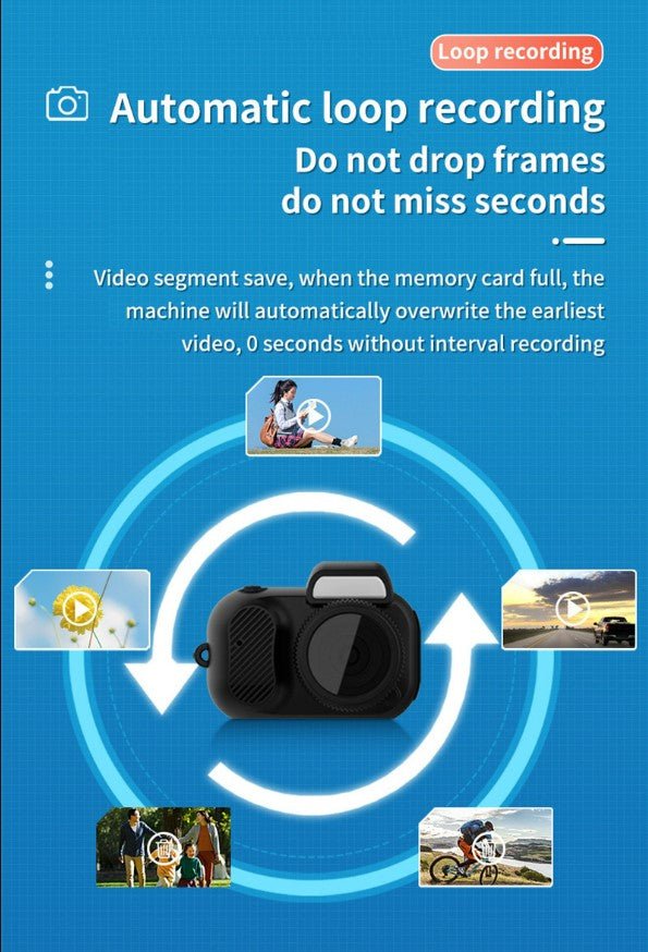 Mini Camera Video Recorder DVR1080P HD Sports Camera - Vorteks