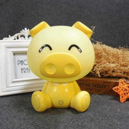 Piggy Mini Cartoon Electric Table LED Lamp - Yellow - Vorteks