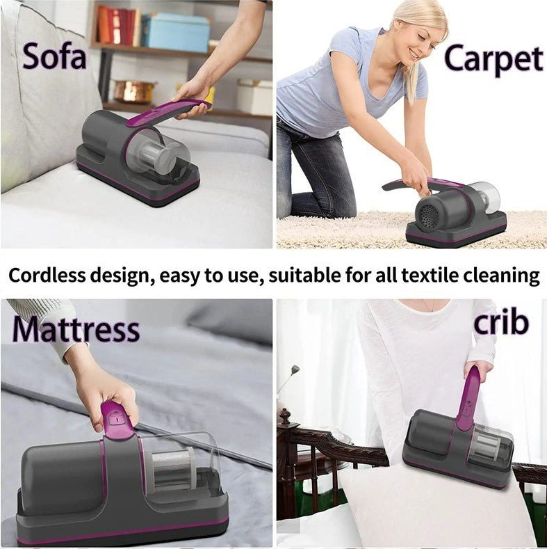 Ultraviolet Mite Removal Instrument Vacuum Cleaner Cordless Handheld Vacuum For Mattress Sofa Bed Home Detachable Filter - Vorteks