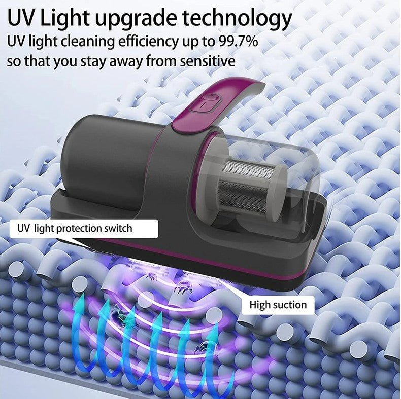 Ultraviolet Mite Removal Instrument Vacuum Cleaner Cordless Handheld Vacuum For Mattress Sofa Bed Home Detachable Filter - Vorteks
